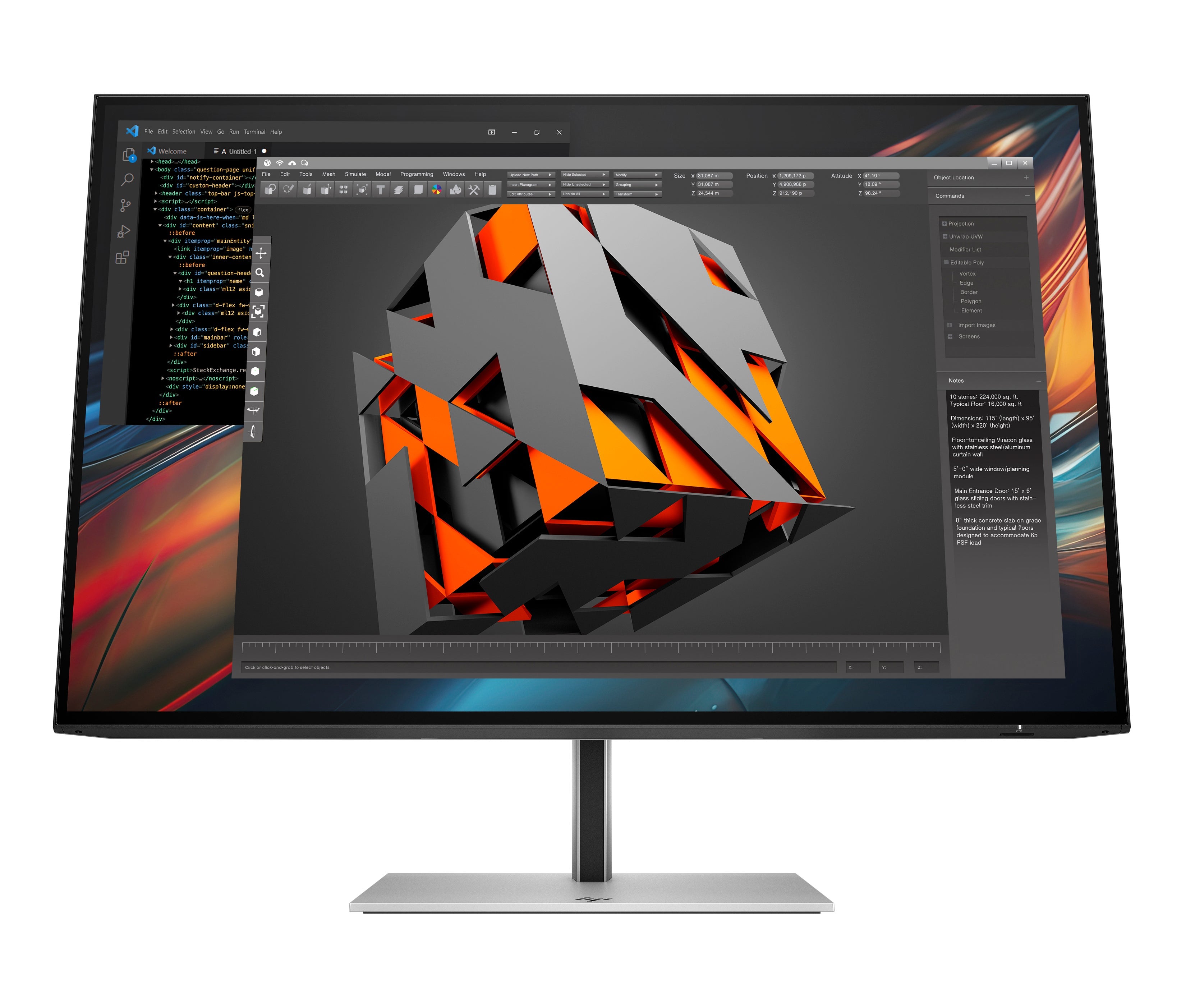 HP Series 7 Pro 724pu – Monitor 24” WUXGA IPS USB-C