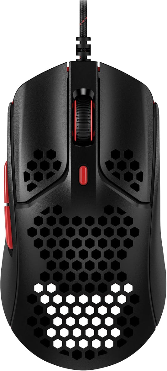 HyperX Pulsefire Haste – Mouse cablato RGB, nero/rosso