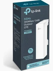 TP-Link CPE510 Outdoor Access Point Esterno Wi-Fi N300 Mbps, 5Ghz 13dBi, Passive Poe, Bianco, Collegamenti Wi-Fi a Lunga Distanza, Funziona in Coppia